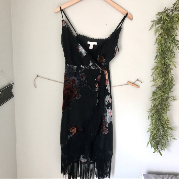Forever 21 Dresses 32 Forever 2 Velvet Floral Wrap Dress S Poshmark
